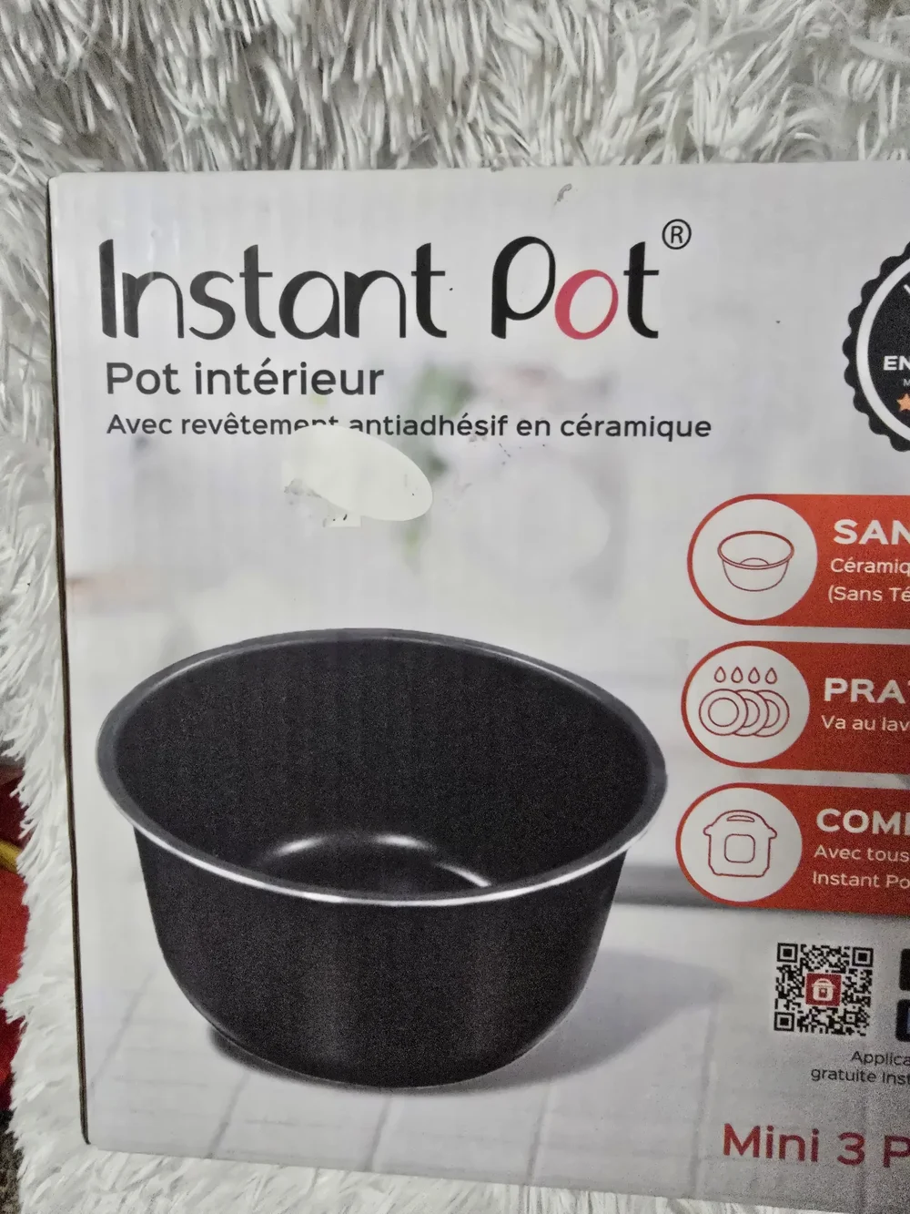 Instant Pot Mini 3-Quart Replacement Inner Pot - Black